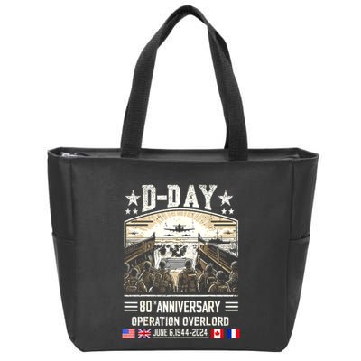 Dday Dwight D. Eisenhower Quote Dday 80th Anniversary Gift Zip Tote Bag