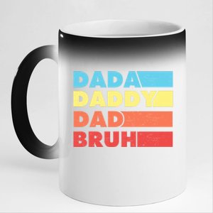 Dada Daddy Dad Bruh 11oz Black Color Changing Mug