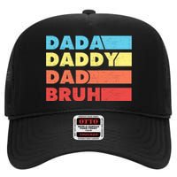 Dada Daddy Dad Bruh High Crown Mesh Back Trucker Hat