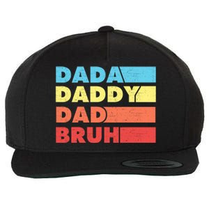 Dada Daddy Dad Bruh Wool Snapback Cap