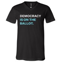 Democracy Docket Democracy Is On The Ballot V-Neck T-Shirt