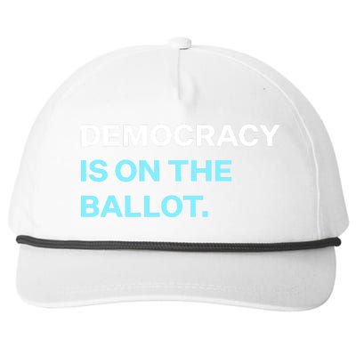 Democracy Docket Democracy Is On The Ballot Snapback Five-Panel Rope Hat