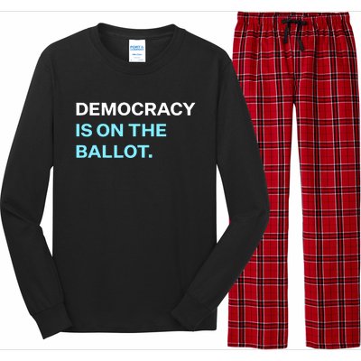 Democracy Docket Democracy Is On The Ballot Long Sleeve Pajama Set