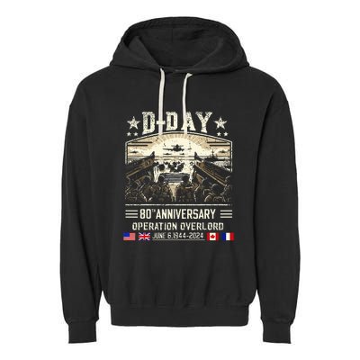 Dday Dwight D. Eisenhower Garment-Dyed Fleece Hoodie