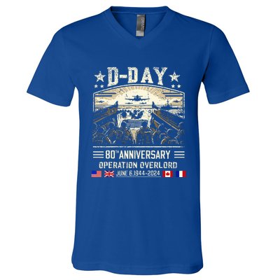 Dday Dwight D. Eisenhower V-Neck T-Shirt