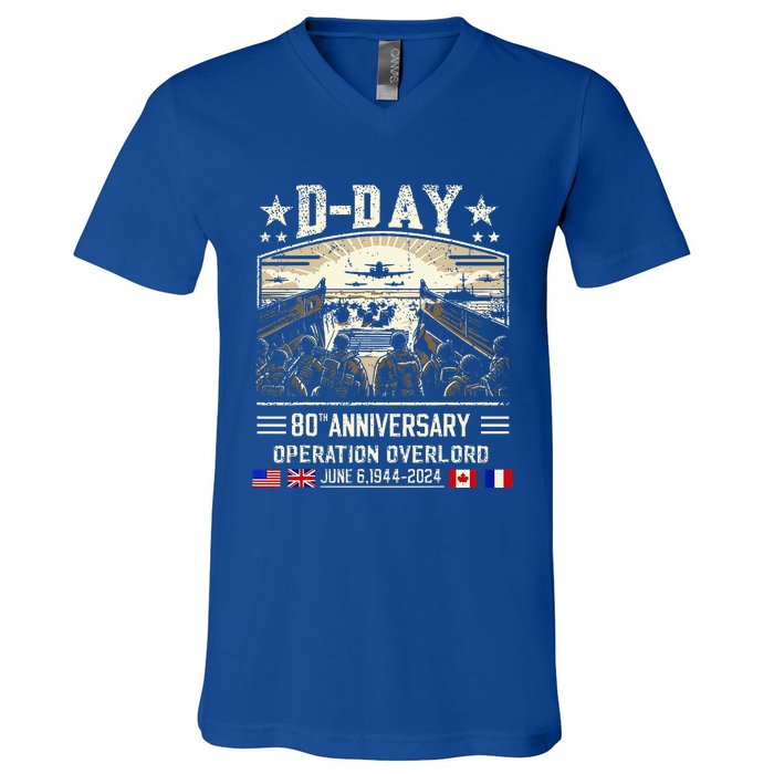 Dday Dwight D. Eisenhower V-Neck T-Shirt