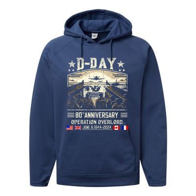 Dday Dwight D. Eisenhower Performance Fleece Hoodie