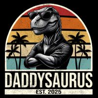 Dino Dad Daddysaurus New Dad 2025 Adult Dinosaur Dad Gift Cooling Performance Crew T-Shirt