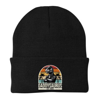 Dino Dad Daddysaurus New Dad 2025 Adult Dinosaur Dad Gift Beanie