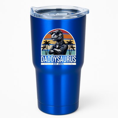 Dino Dad Daddysaurus New Dad 2025 Adult Dinosaur Dad Gift Tumbler