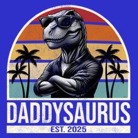 Dino Dad Daddysaurus New Dad 2025 Adult Dinosaur Dad Gift Zip Tote Bag