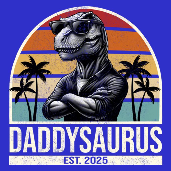 Dino Dad Daddysaurus New Dad 2025 Adult Dinosaur Dad Gift Zip Tote Bag