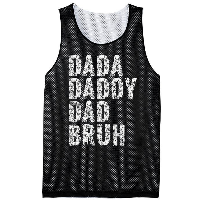 Dada Daddy Dad Bruh Funny Papa Gift Father Day Mesh Reversible Basketball Jersey Tank