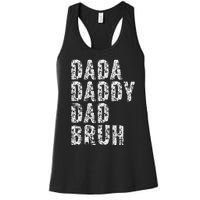 Dada Daddy Dad Bruh Funny Papa Gift Father Day Women's Racerback Tank