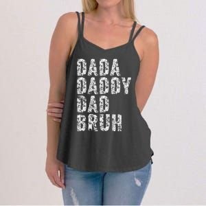 Dada Daddy Dad Bruh Funny Papa Gift Father Day Women's Strappy Tank