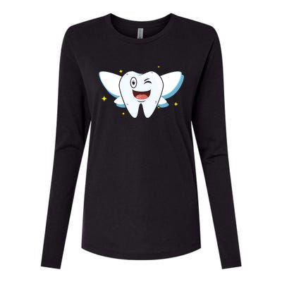 Dentistry Dentist Dental Hygienist Tooth Fairy Gift Womens Cotton Relaxed Long Sleeve T-Shirt