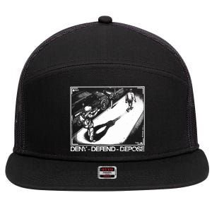 Deny Defend Depose 7 Panel Mesh Trucker Snapback Hat