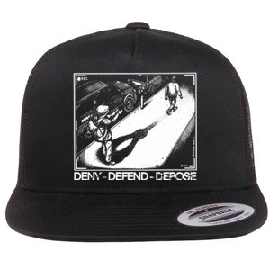 Deny Defend Depose Flat Bill Trucker Hat