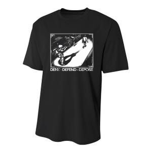 Deny Defend Depose Youth Performance Sprint T-Shirt