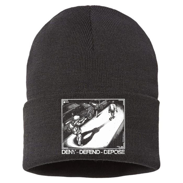 Deny Defend Depose Sustainable Knit Beanie