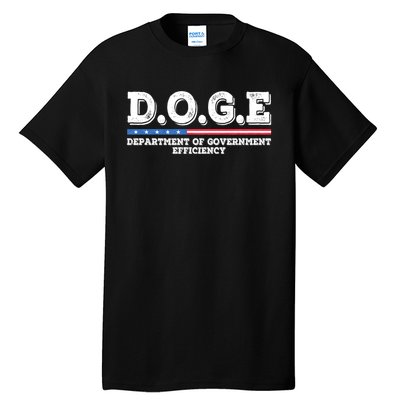 Doge D.O.G.E. Department Of Government Efficiency Tall T-Shirt