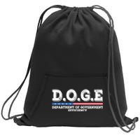 Doge D.O.G.E. Department Of Government Efficiency Sweatshirt Cinch Pack Bag