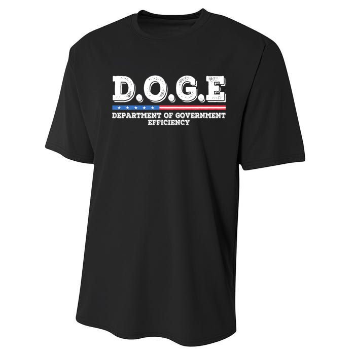 Doge D.O.G.E. Department Of Government Efficiency Performance Sprint T-Shirt