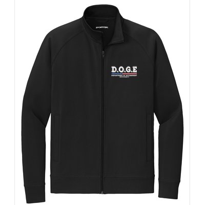 Doge D.O.G.E. Department Of Government Efficiency Stretch Full-Zip Cadet Jacket