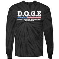 Doge D.O.G.E. Department Of Government Efficiency Tie-Dye Long Sleeve Shirt