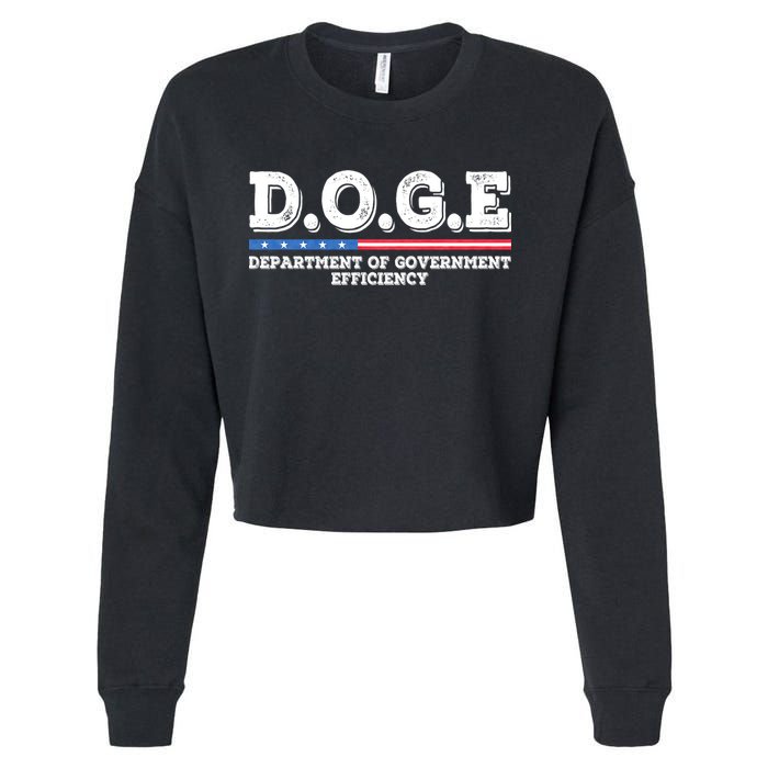 Doge D.O.G.E. Department Of Government Efficiency Cropped Pullover Crew