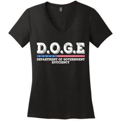 Doge D.O.G.E. Department Of Government Efficiency Women's V-Neck T-Shirt