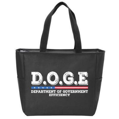 Doge D.O.G.E. Department Of Government Efficiency Zip Tote Bag