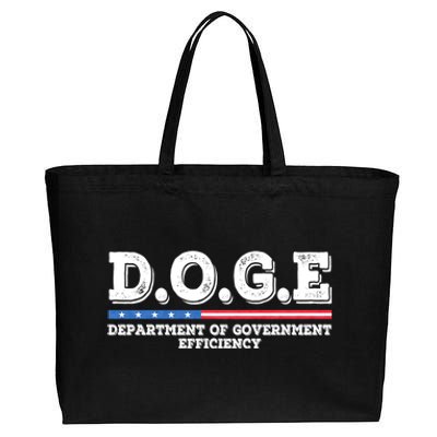 Doge D.O.G.E. Department Of Government Efficiency Cotton Canvas Jumbo Tote