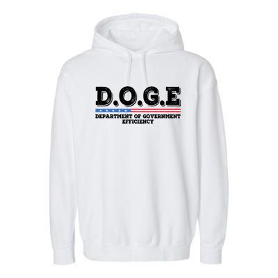 Doge D.O.G.E. Department Of Government Efficiency Garment-Dyed Fleece Hoodie