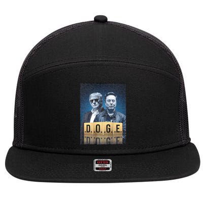 D.O.G.E Doge Department Of Government Efficiency 7 Panel Mesh Trucker Snapback Hat