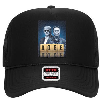 D.O.G.E Doge Department Of Government Efficiency High Crown Mesh Back Trucker Hat