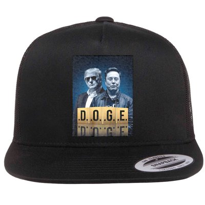 D.O.G.E Doge Department Of Government Efficiency Flat Bill Trucker Hat