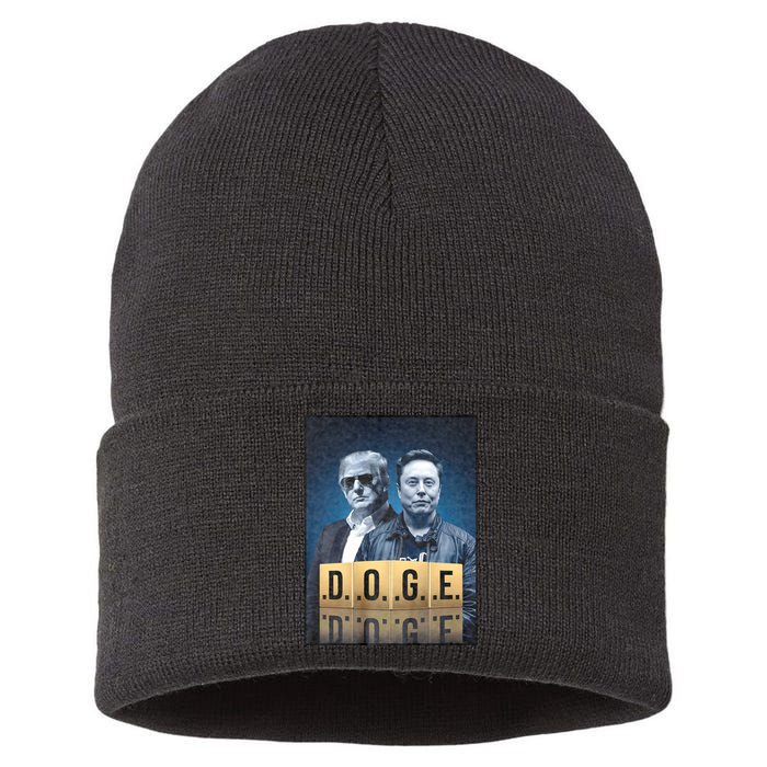 D.O.G.E Doge Department Of Government Efficiency Sustainable Knit Beanie