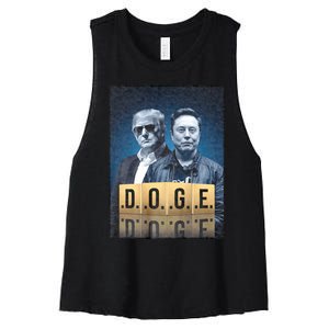 D.O.G.E Doge Department Of Government Efficiency Women's Racerback Cropped Tank