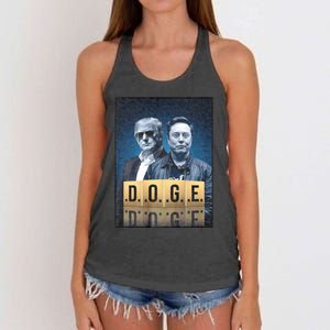 D.O.G.E Doge Department Of Government Efficiency Women's Knotted Racerback Tank