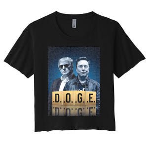 D.O.G.E Doge Department Of Government Efficiency Women's Crop Top Tee