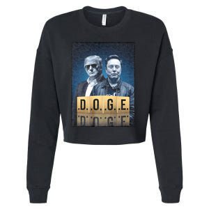 D.O.G.E Doge Department Of Government Efficiency Cropped Pullover Crew