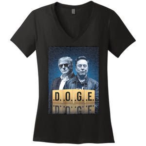 D.O.G.E Doge Department Of Government Efficiency Women's V-Neck T-Shirt