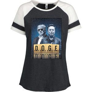 D.O.G.E Doge Department Of Government Efficiency Enza Ladies Jersey Colorblock Tee