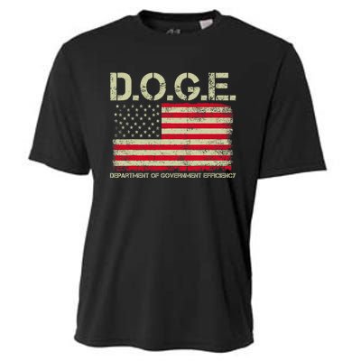 D.O.G.E Doge Department Of Government Efficiency On Back Cooling Performance Crew T-Shirt