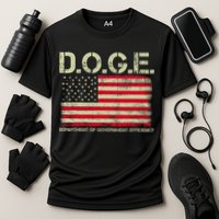 D.O.G.E Doge Department Of Government Efficiency On Back Performance Shirt