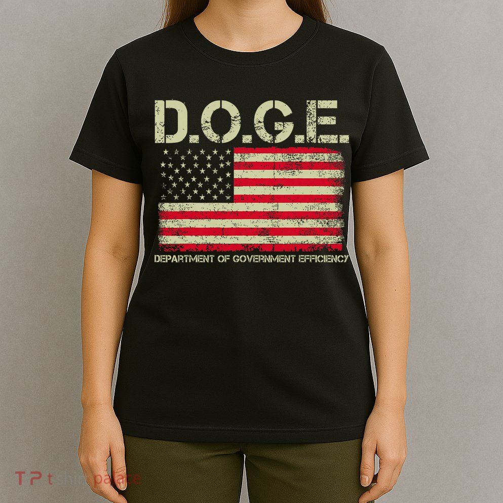 D.O.G.E Doge Department Of Government Efficiency On Back T-Shirt