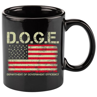 D.O.G.E Doge Department Of Government Efficiency On Back 11oz C Handle Ceramic Mug