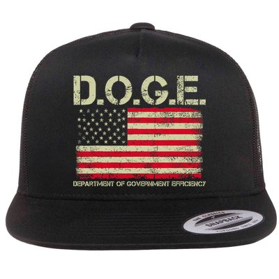 D.O.G.E Doge Department Of Government Efficiency On Back Flatbill Hat