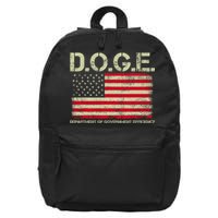 D.O.G.E Doge Department Of Government Efficiency On Back 16 in Basic Backpack